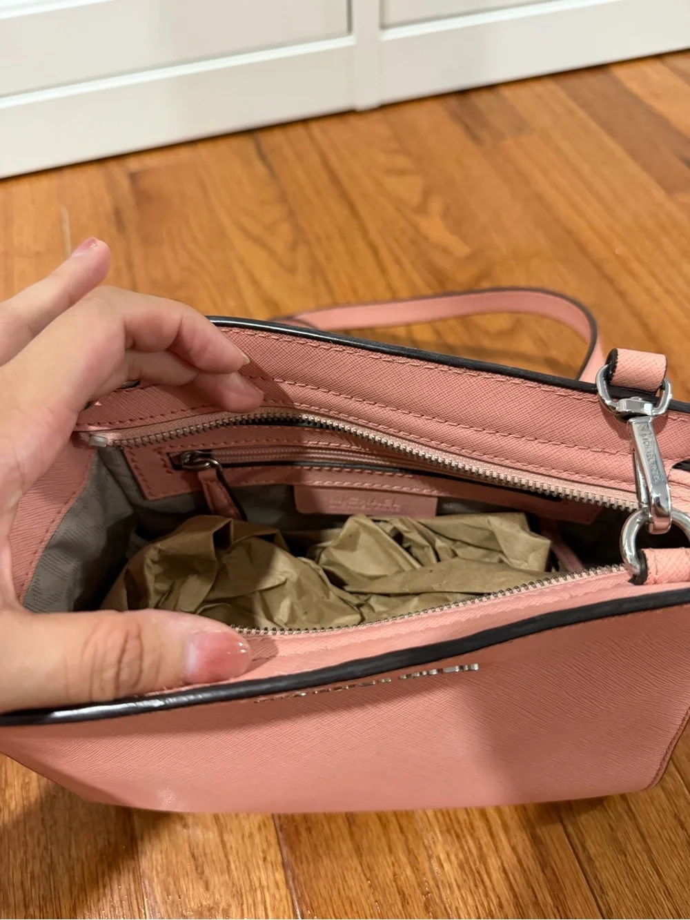 Michael Kors Blush Pink Saffiano Crossbody Bag